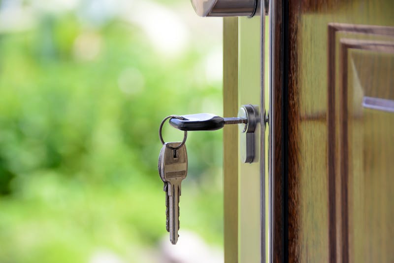 Key in Front Door Lock