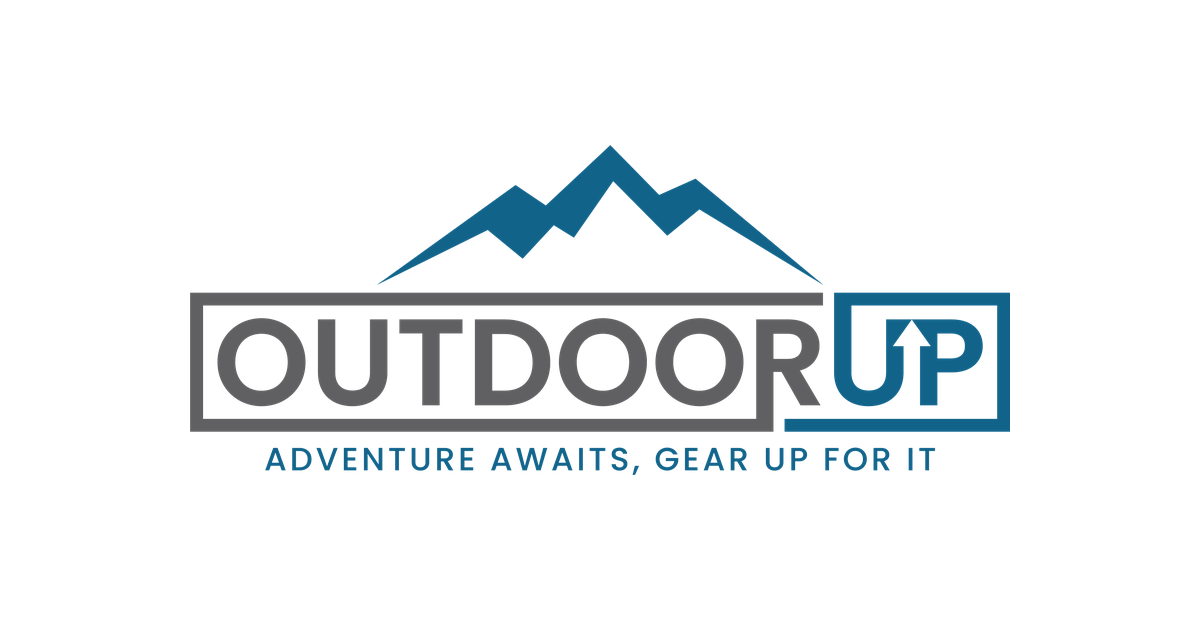 OutdoorUp logo for an outdoor gear store, designed by Carey Enterprises