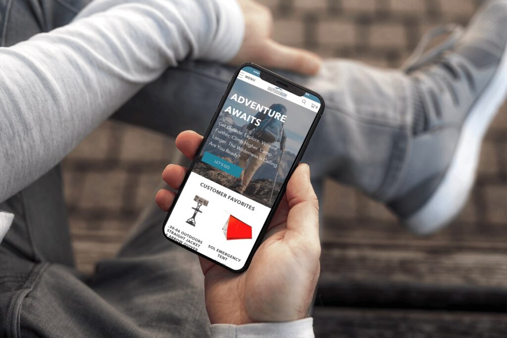 website design mobile example