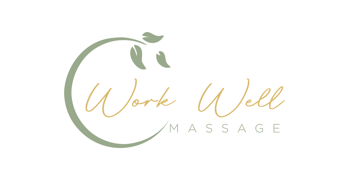 Work Well Massage logo for a massage therapy practice in Athol, Idaho, designed by Carey Enterprises